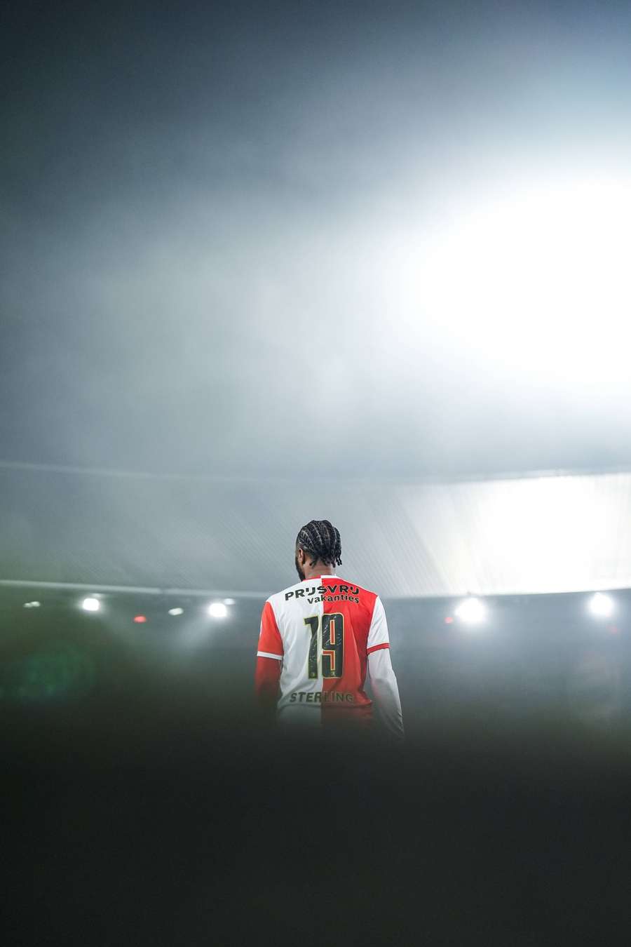 Raheem Sterling comes on for his Feyenoord debut