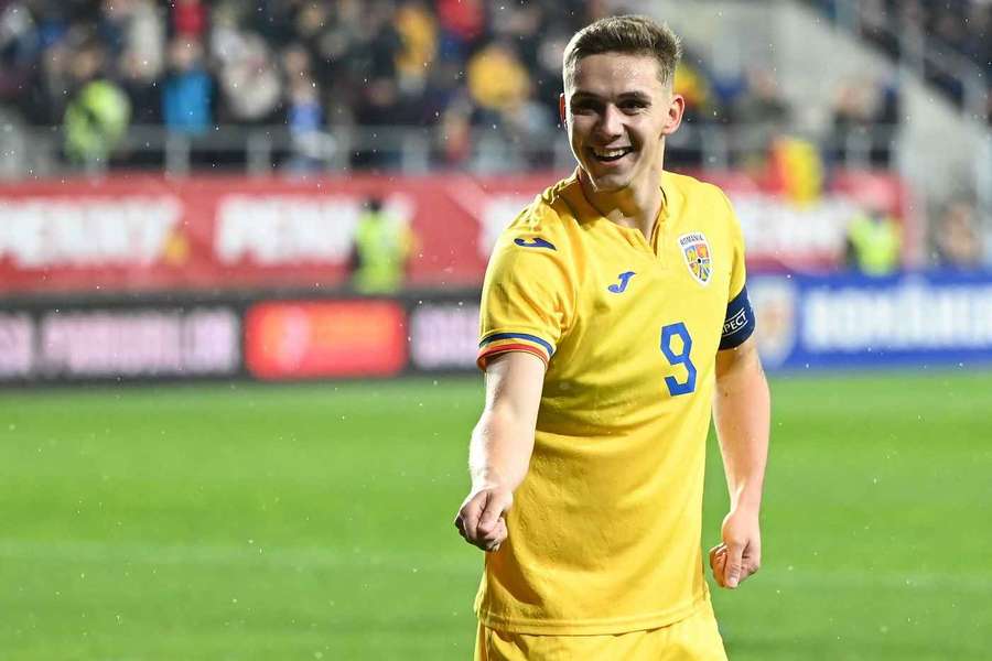 Louis Munteanu a înscris în minutul 8 al întâlnirii cu Muntenegru U21