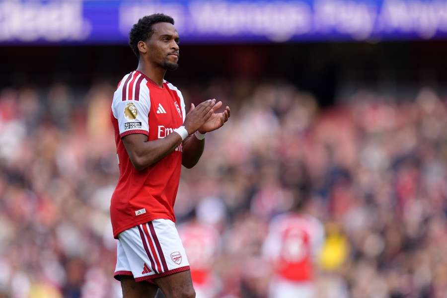 Arsenal defender Jurrien Timber. Arsenal defender Jurrien Timber.
