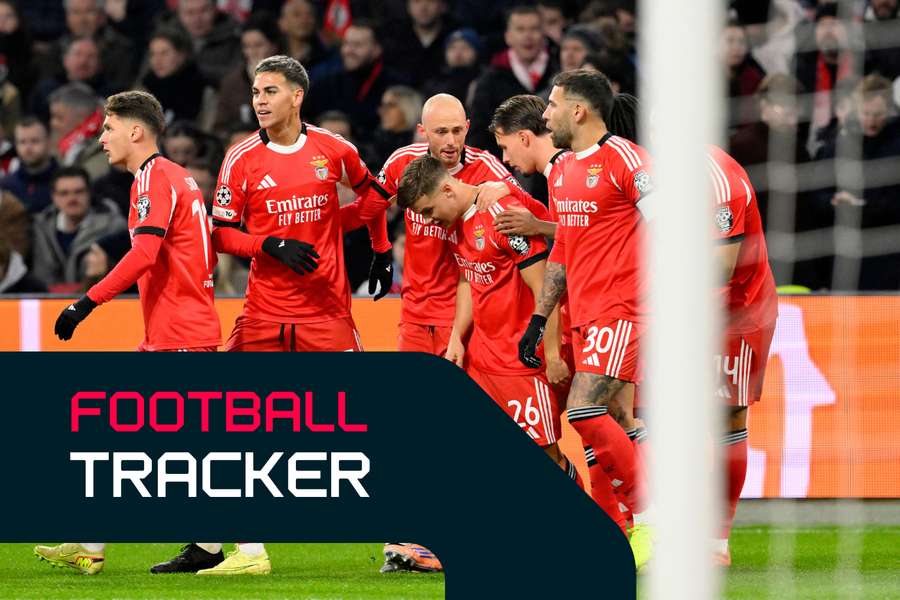 Benfica celebrate goal Benfica celebrate goal