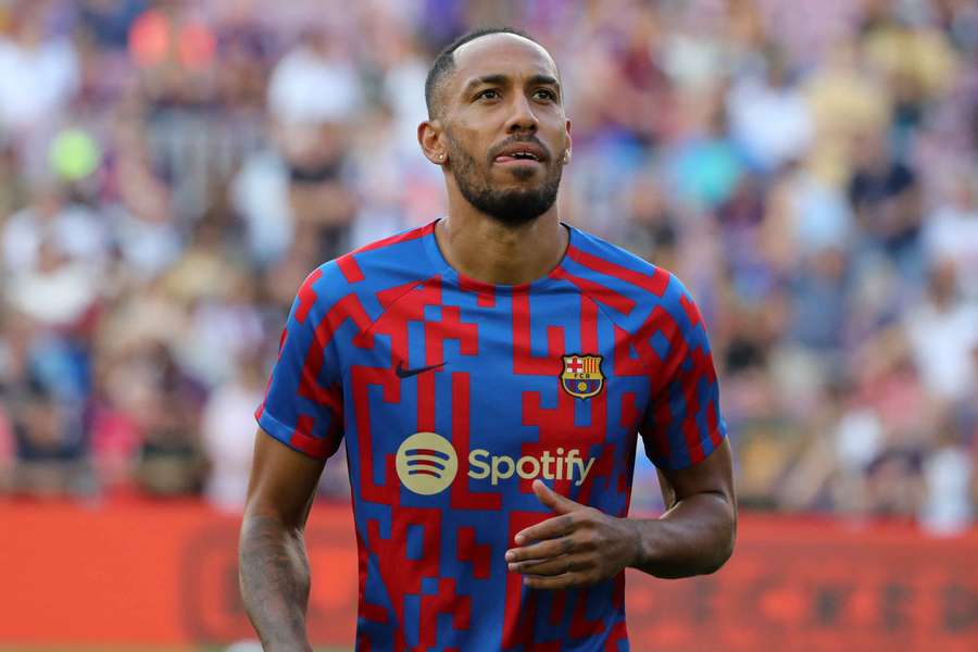 Aubameyang, com o Barcelona Aubameyang, com o Barcelona