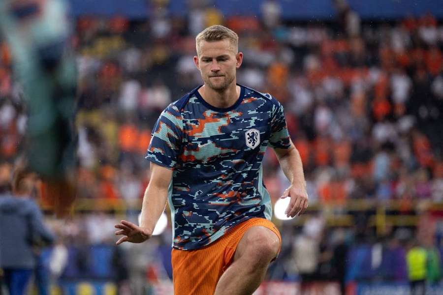 Matthijs de Ligt antes da semifinal contra a Inglaterra.