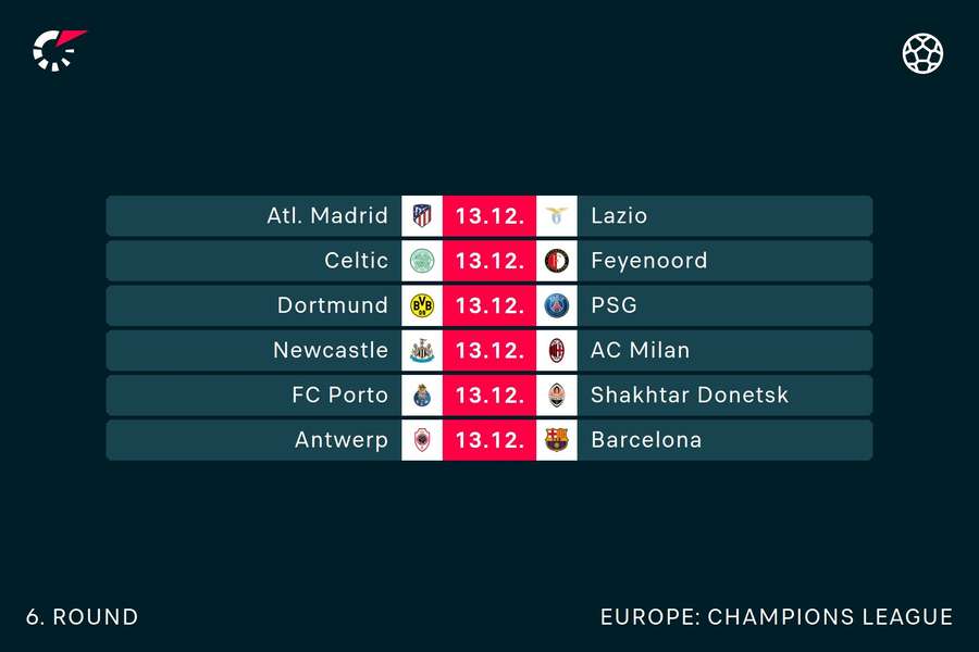 UCL fixtures