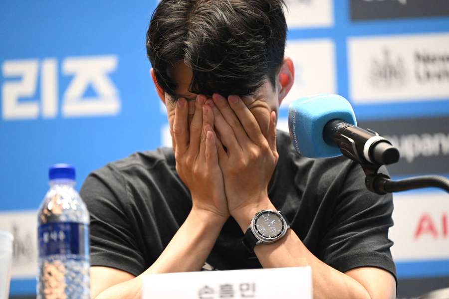 Son Heung-min in lacrime