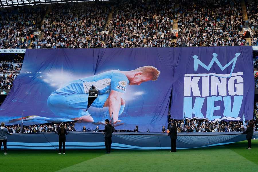 Die Fans von Manchester City feierten ihren Spielmacher bereits ausgiebig.