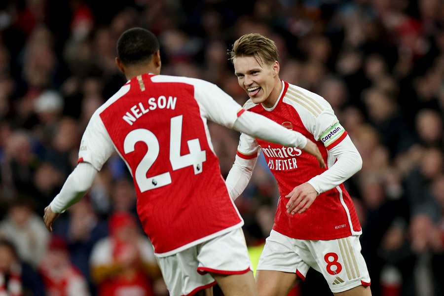 Odegaard abriu o placar para o Arsenal contra o Luton