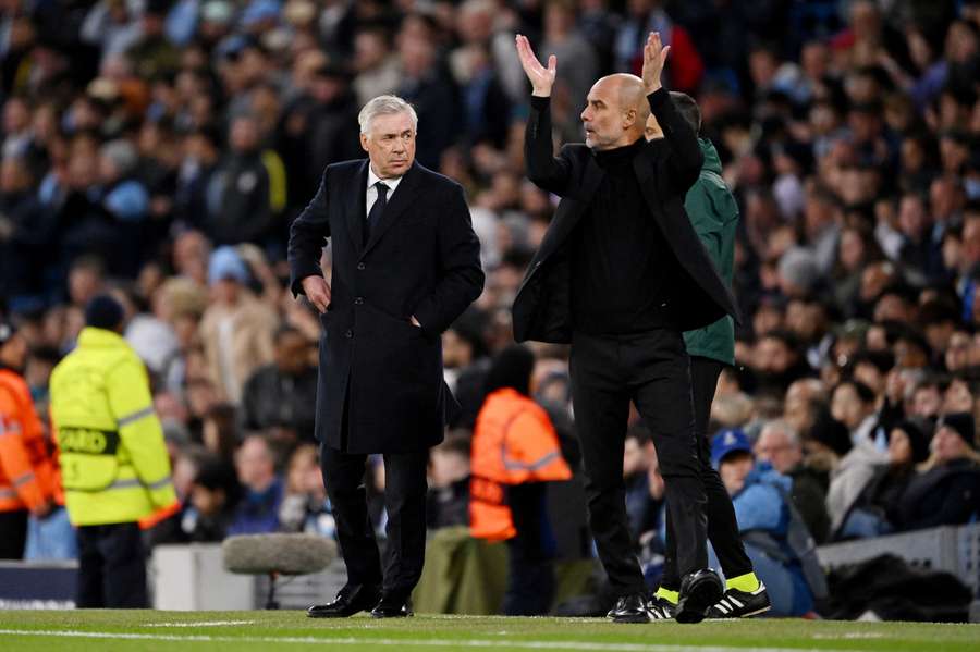 Pep Guardiola e Carlo Ancelotti