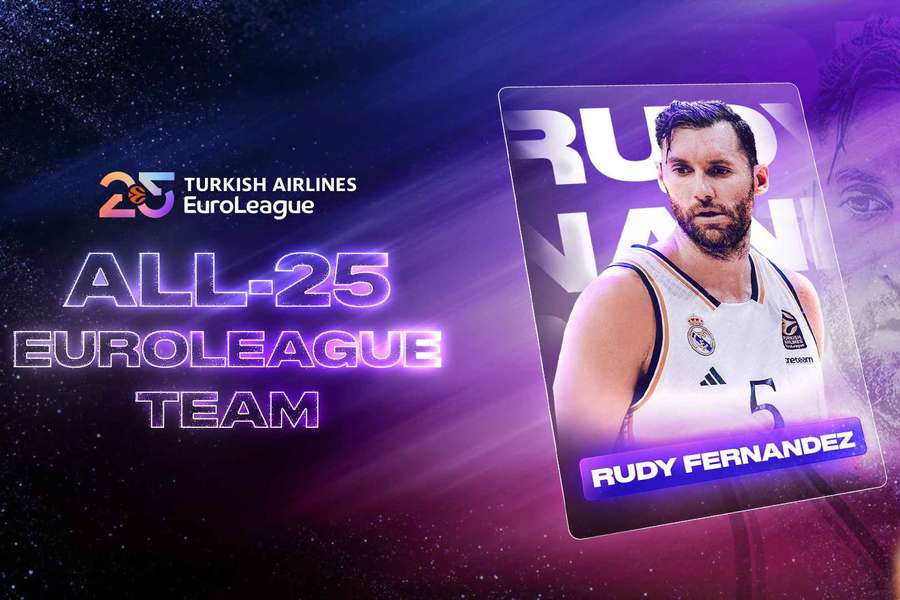 Rudy Fernández, entre las 25 estrellas más brillantes de la Euroliga Rudy Fernández, entre las 25 estrellas más brillantes de la Euroliga