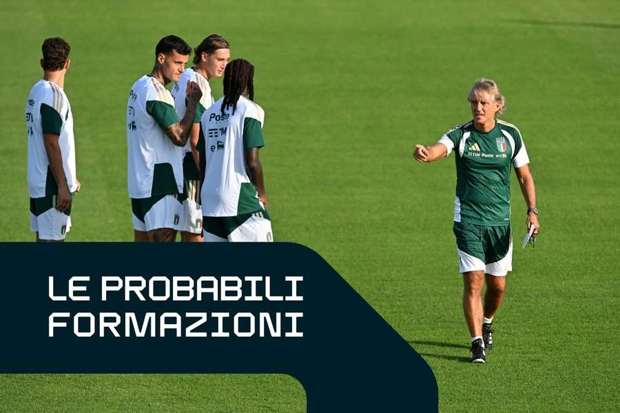 Mancini in allenamento Mancini in allenamento