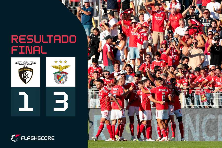 Benfica vence Portimonense na 6.ª jornada da Liga Portugal