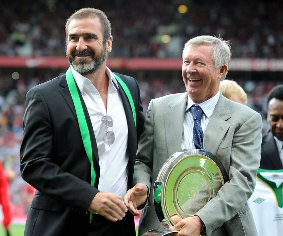 Eric Cantona e Sir Alex Ferguson