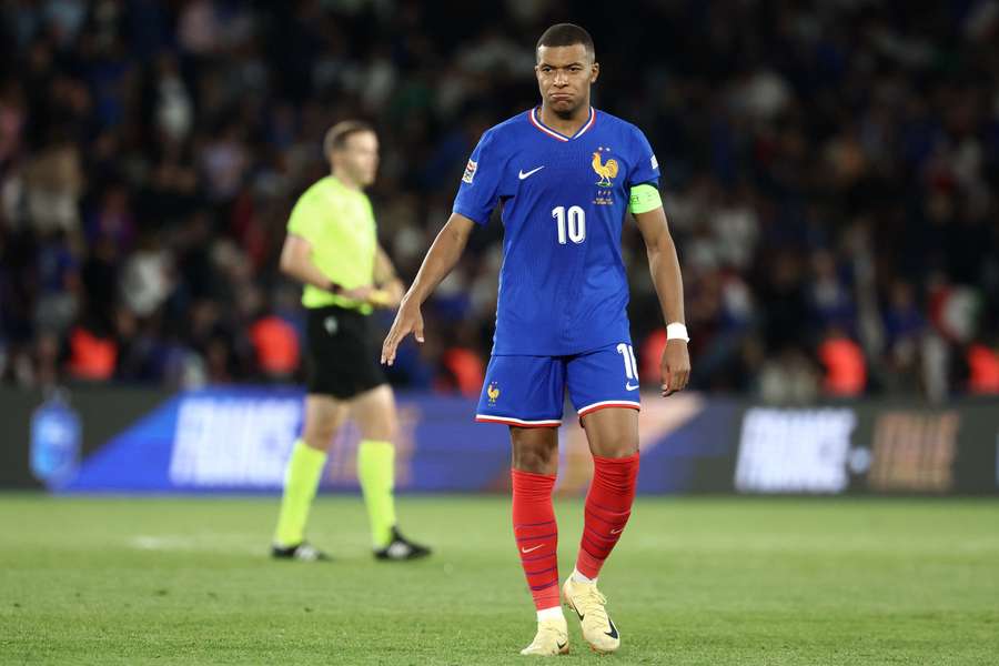 Kylian Mbappé tegen Italië afgelopen september