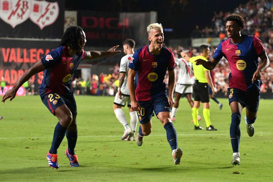 Dani Olmo marcó el gol de la victoria del Barça