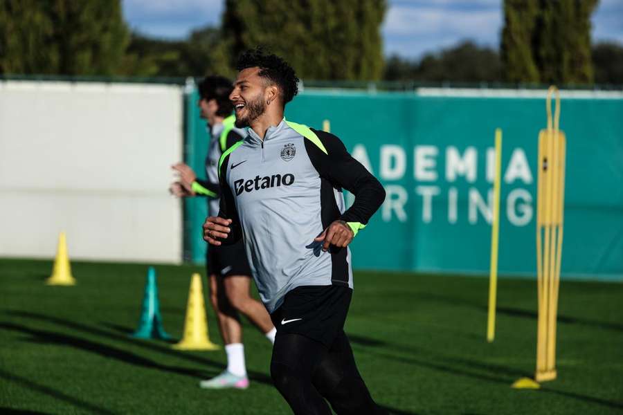 Luis Suárez no treino do Sporting