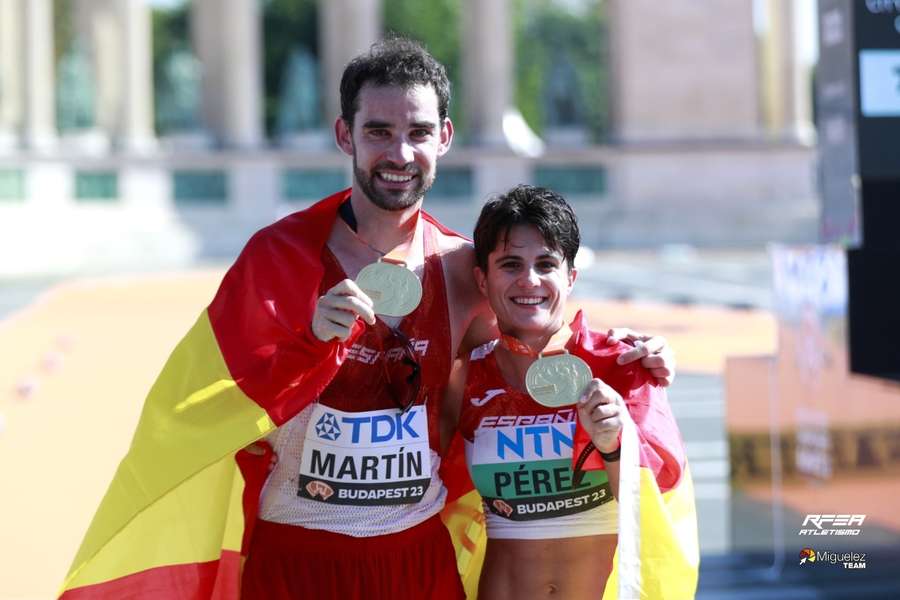 María Pérez y Álvaro Martín celebran sus victorias