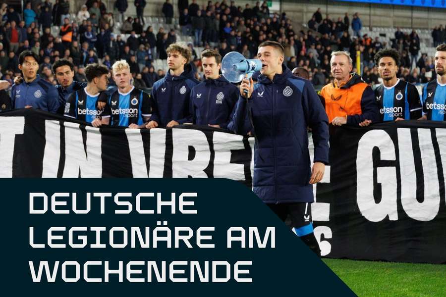 Tresoldi animierte die Brügge-Fans nach der Partie als Vorsänger