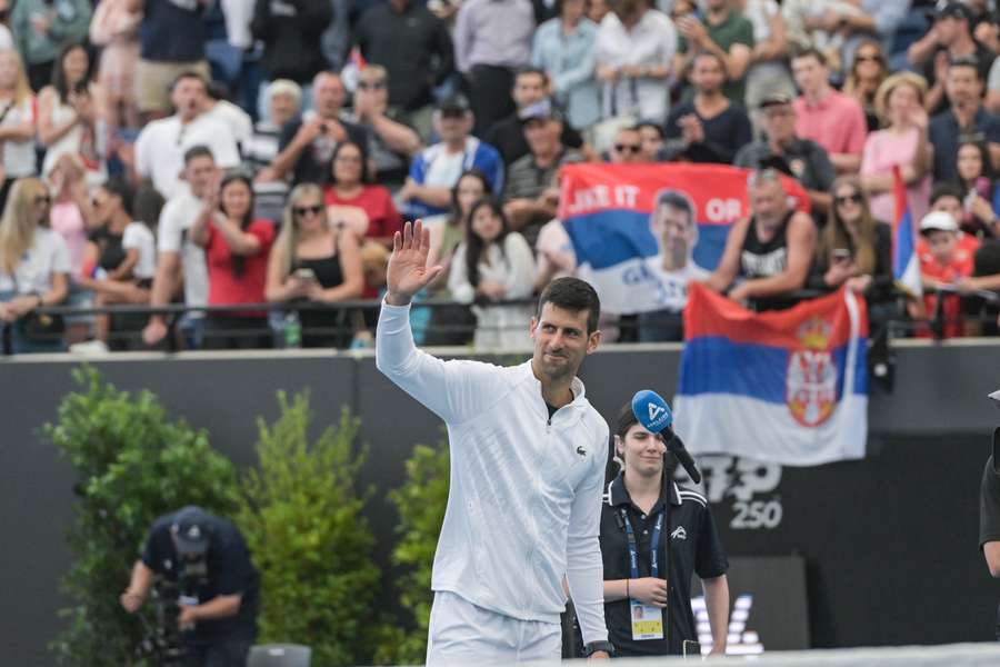 Djokovic had a superb reception from supporters on his return to Australia