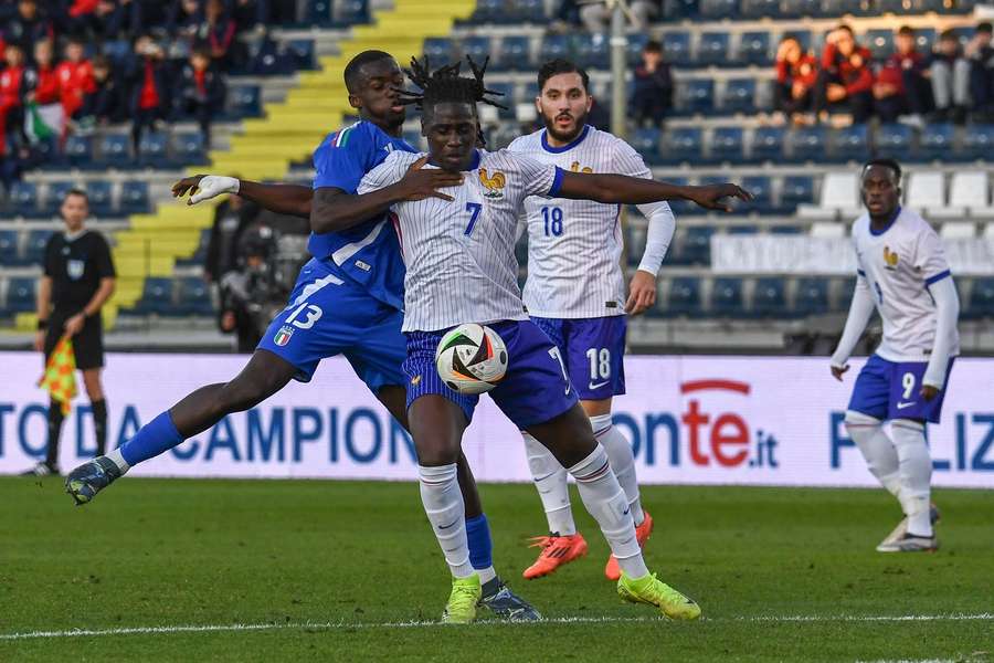 Loum Tchaouna lors d'Italie-France Espoirs