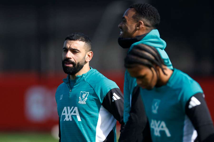 Salah no treino do Liverpool Salah no treino do Liverpool