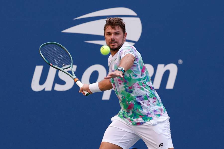 Wawrinka in action at the 2023 US Open