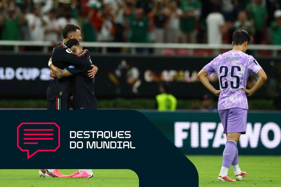 O México celebra o golo da vitória frente à Coreia do Sul O México celebra o golo da vitória frente à Coreia do Sul