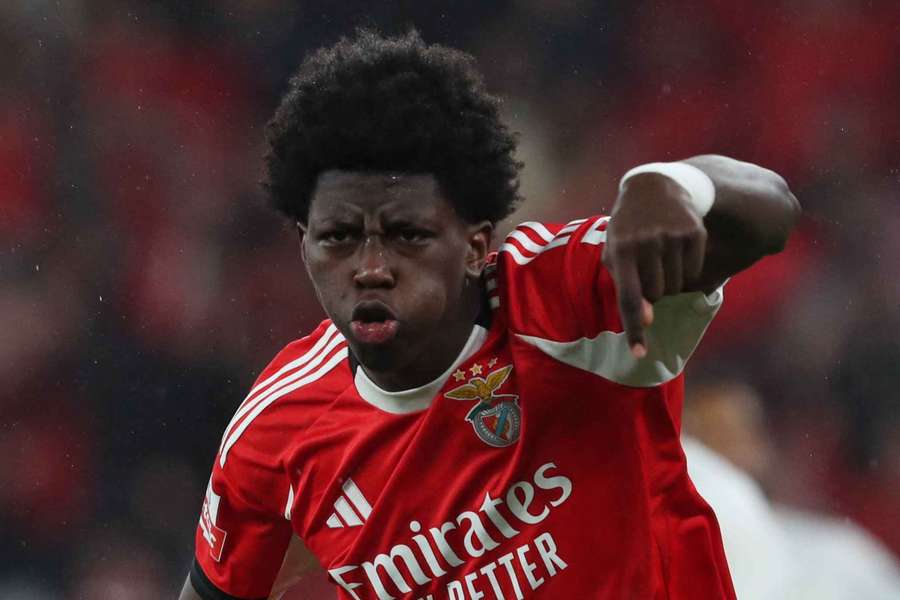 Anísio Cabral festeja o golo decisivo