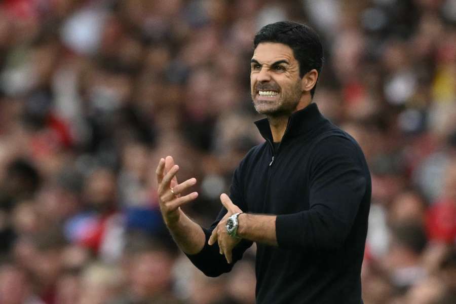 Arsenal manager Mikel Arteta reacts on the touchline during the pre-season friendly against Villarreal