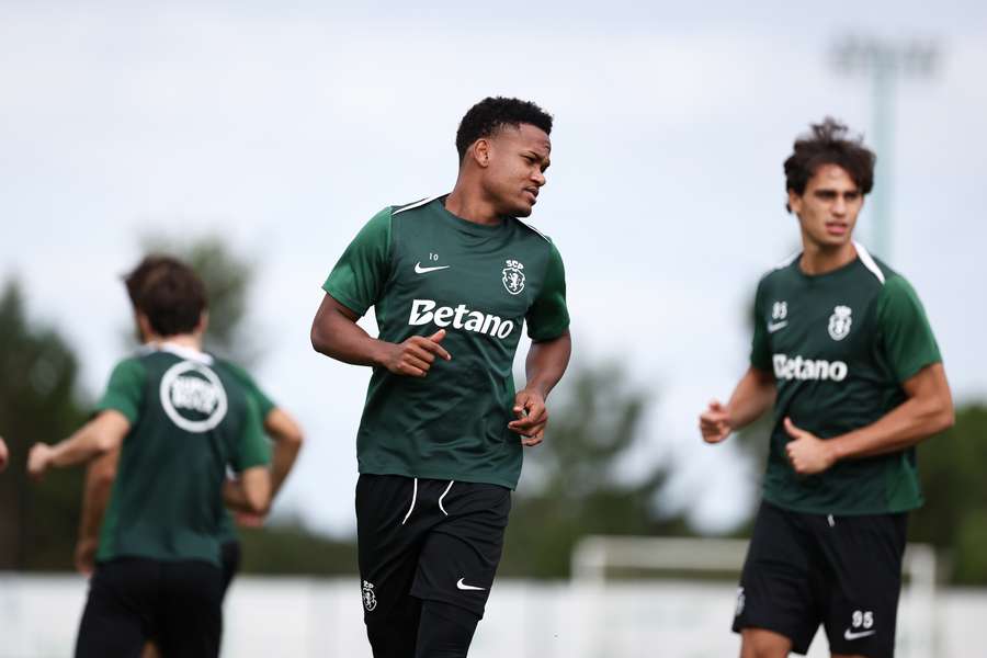 Geny Catamo no treino do Sporting Geny Catamo no treino do Sporting