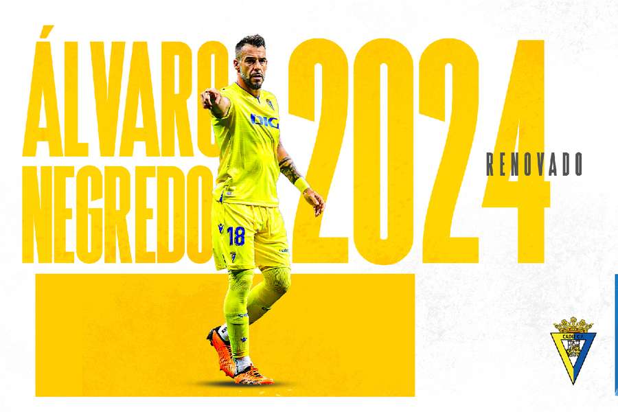 Cádiz e Negredo vão ficar juntos até 2024