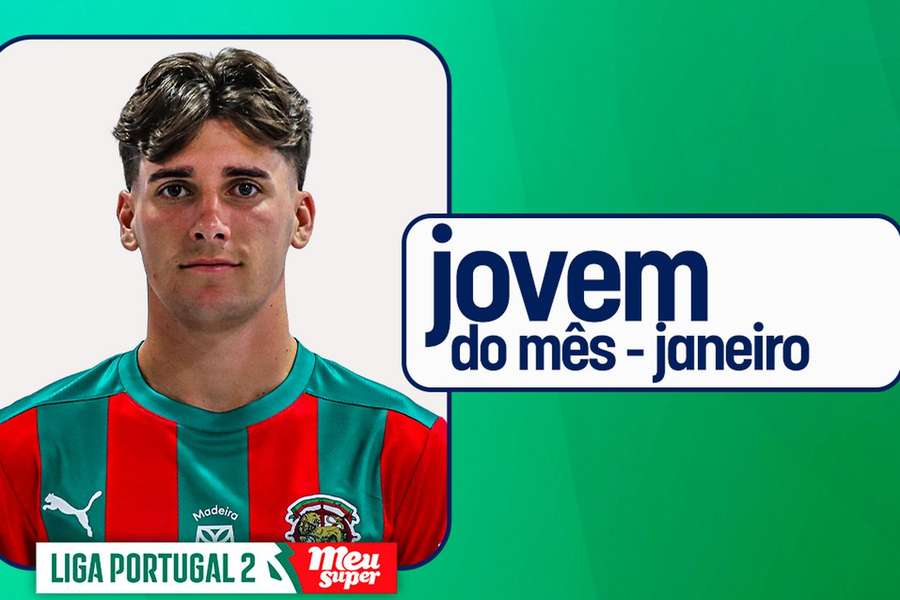 Téjon foi eleito melhor jogador jovem do mês de janeiro na Liga 2