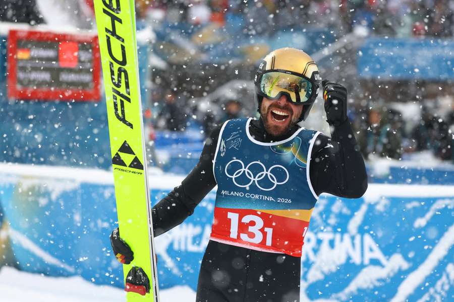 Rydzek jubelt über einen fantastischen Sprung