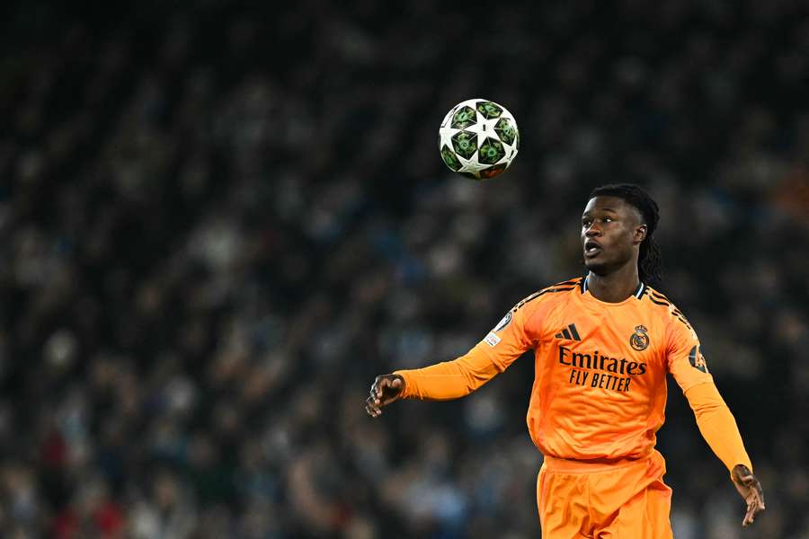 Eduardo Camavinga lors du match aller à Manchester City le 11 février.