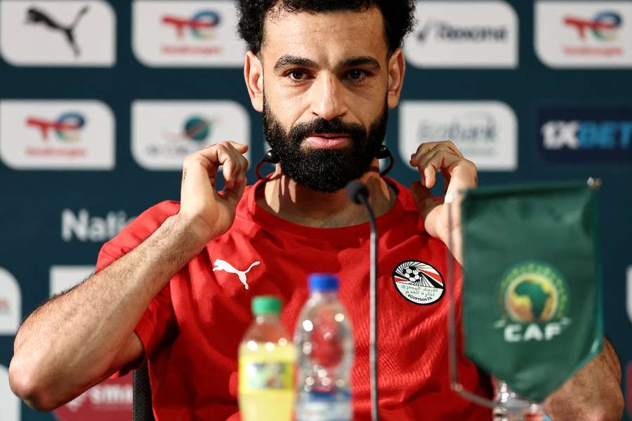 Mohamed Salah falou com os jornalistas