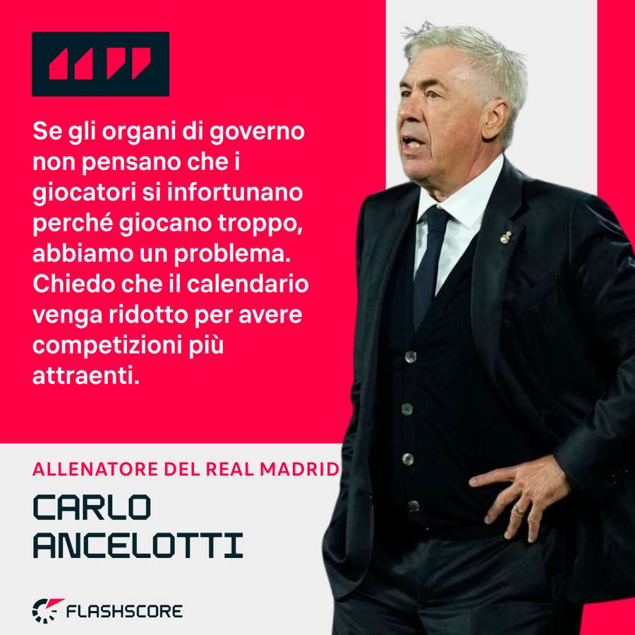 Le parole di Carlo Ancelotti.