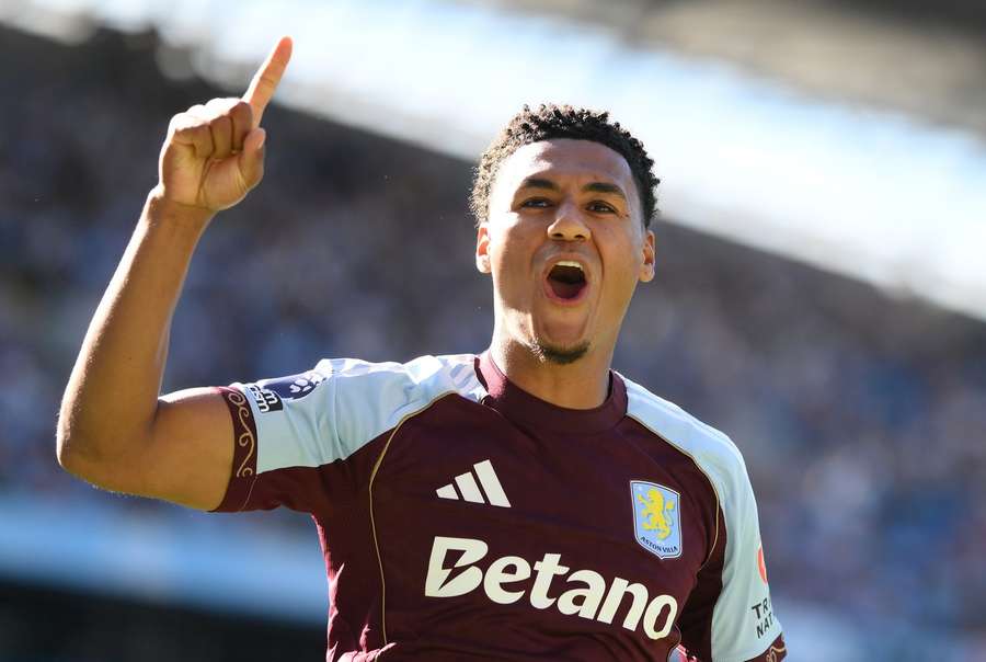 Aston Villa's Ollie Watkins celebrates after scoring against Manchester City Aston Villa's Ollie Watkins celebrates after scoring against Manchester City