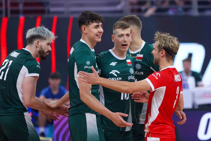 Reprezentacja Polski podczas meczu Ligi Narodów z Iranem w Gdańsku