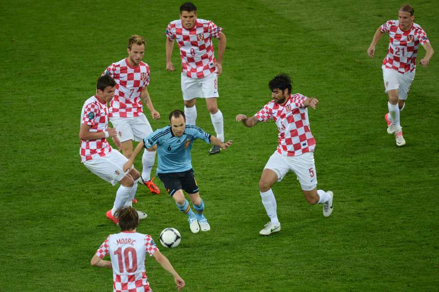 Iniesta contra a Croácia