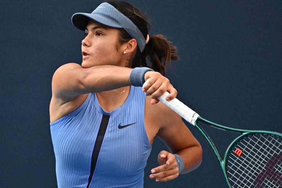 Emma Raducanu in action at the China Open in September. 