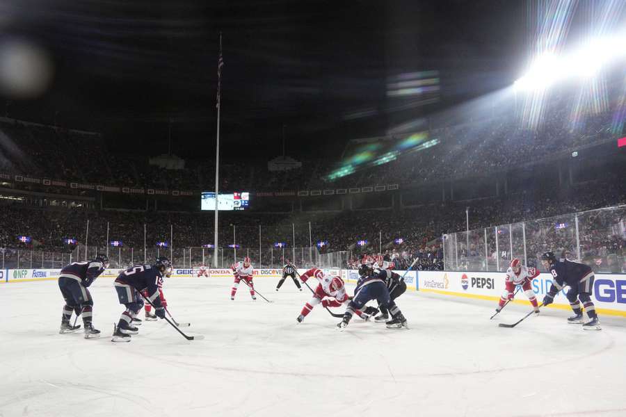The Ohio Stadium played host to the Columbus Blue Jackets and Detroit Red Wings on Saturday evening