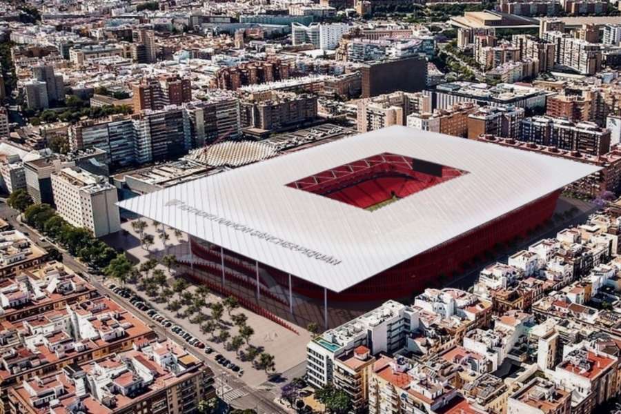 A maquete do novo Estádio Ramón Sánchez Pizjuán
