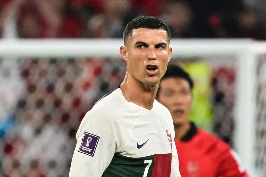 Ronaldo looked annoyed as he slowly walked off when his number went up