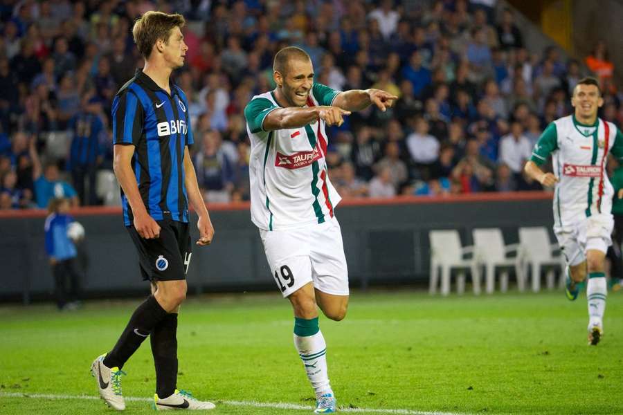 Marco Paixão a marcar na Liga Europa pelo Slask