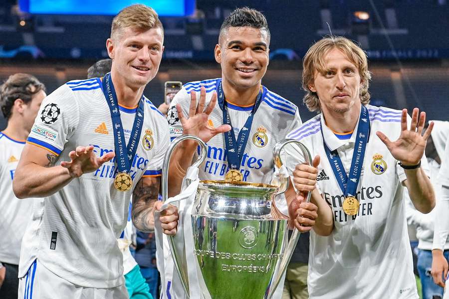 Casemiro, Kroos e Modric fizeram história no Real Madrid