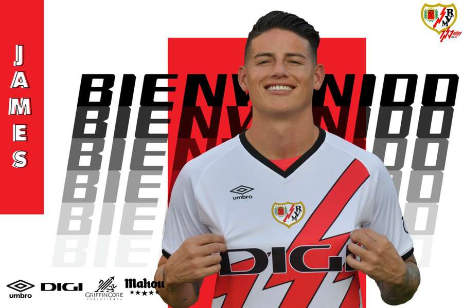 James Rodriguez signe au Rayo Vallecano.