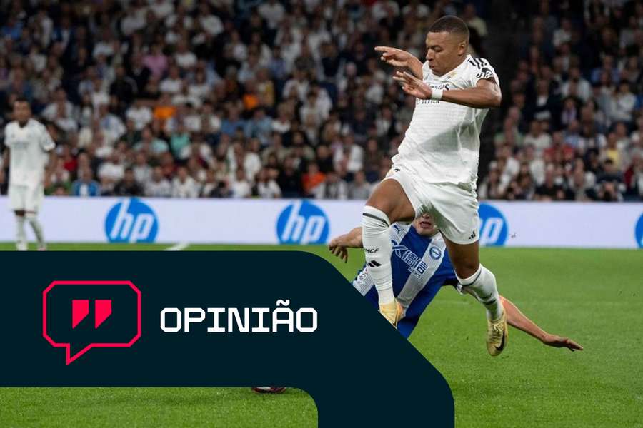 Kylian Mbappé em ação pelo Real Madrid