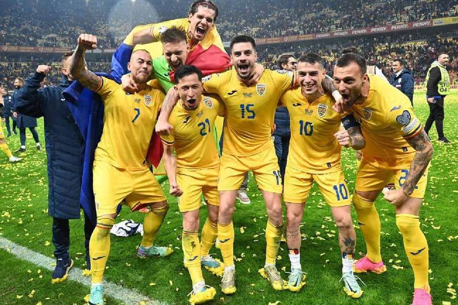 Tricolorii sărbătoresc calificarea la Euro după meciul cu Elveția din noiembrie 2023