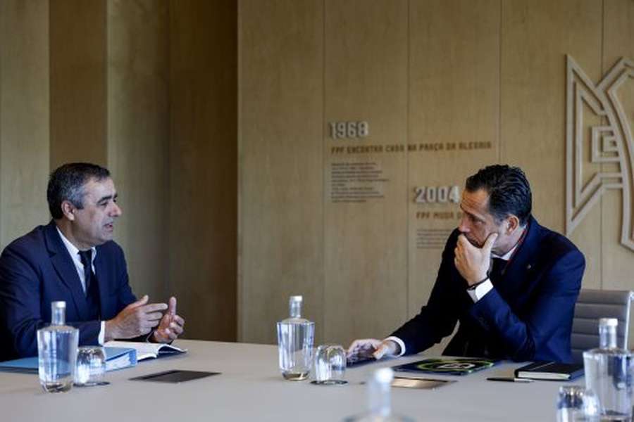 José Borges, presidente da APAF, com Pedro Proença, presidente da FPF