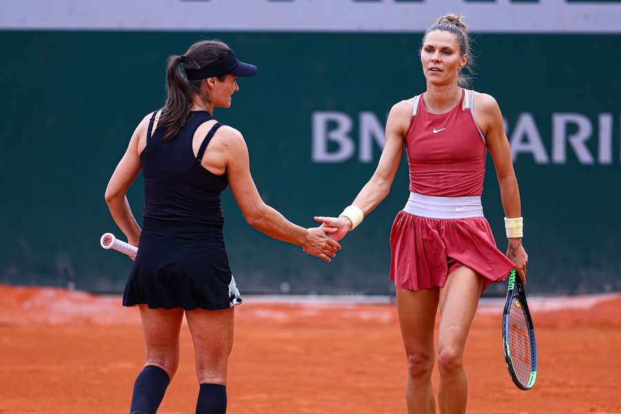 Monica Niculescu (stânga) și Katarzyna Piter
