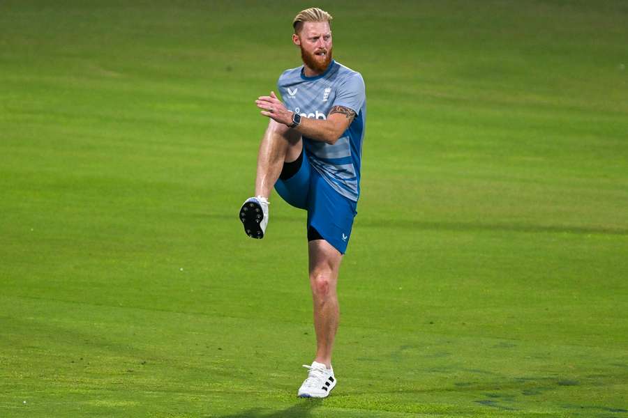 Stokes in an England practice session Stokes in an England practice session
