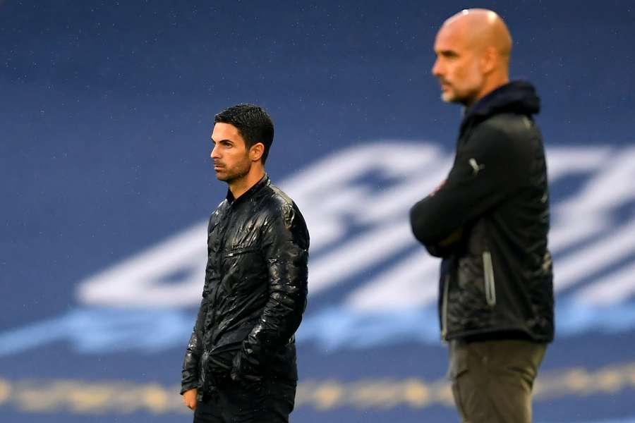 Arsenal manager Mikel Arteta is aiming to dethrone Pep Guardiola's Manchester City